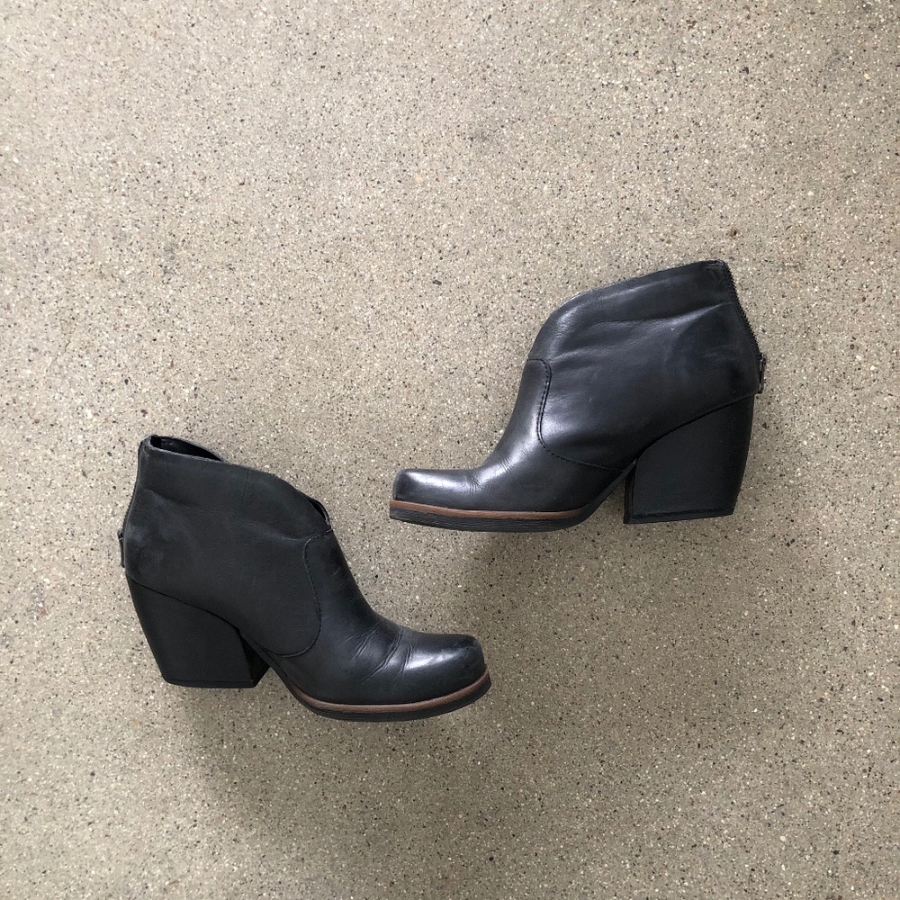 Black Kork Ease boots with cut out